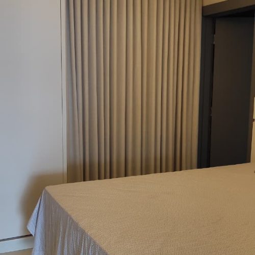 Cortina de tecido sob medida Goiânia - casa branca