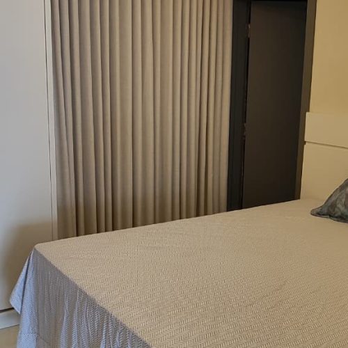 Cortina de tecido sob medida Goiânia - casa branca