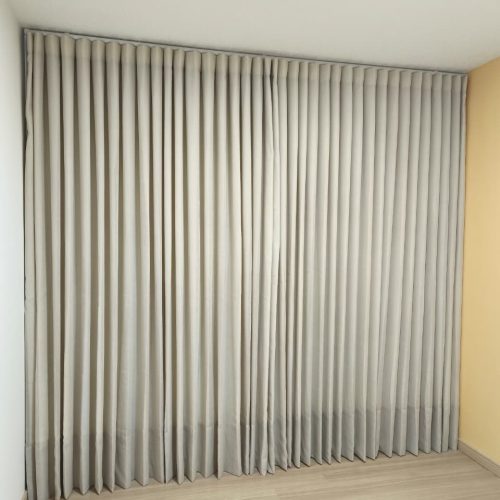 Cortina de tecido sob medida Goiânia - casa branca