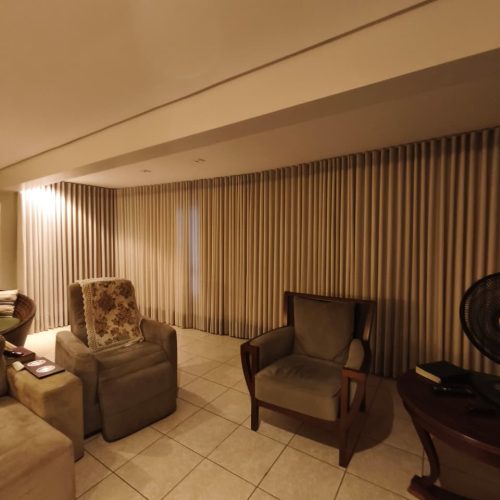 Cortina de tecido sob medida Goiânia - casa branca