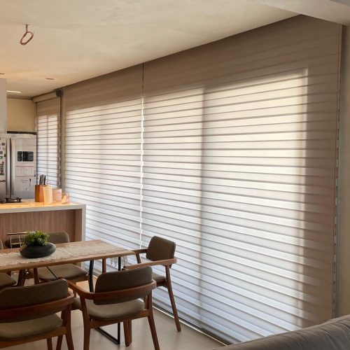 Persianas double vision sob medida casa branca - goiania